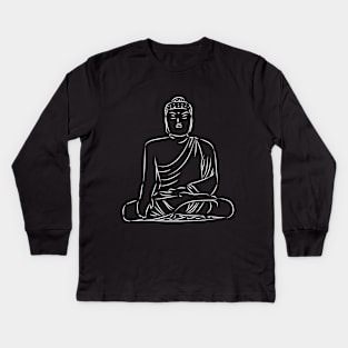 Buddha Japanese Traditional Kids Long Sleeve T-Shirt